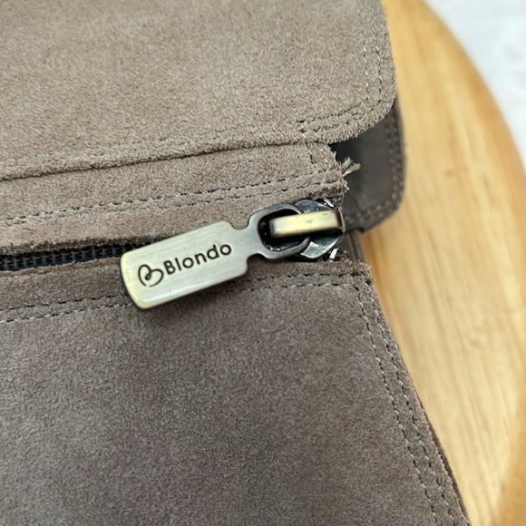 Blondo Liam Suede Ankle Booties Size Zip Open Toe Ankle Boot - Picture 8 of 11